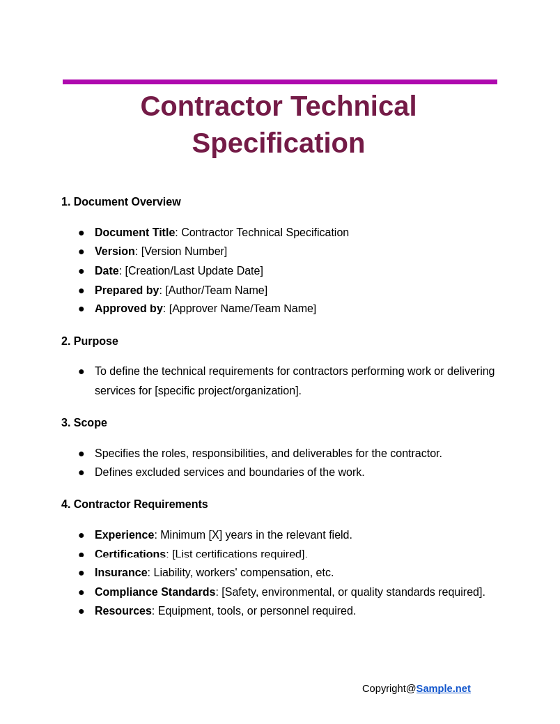 Contractor Technical Specification Google Docs 11 14 2024 05 07 PM