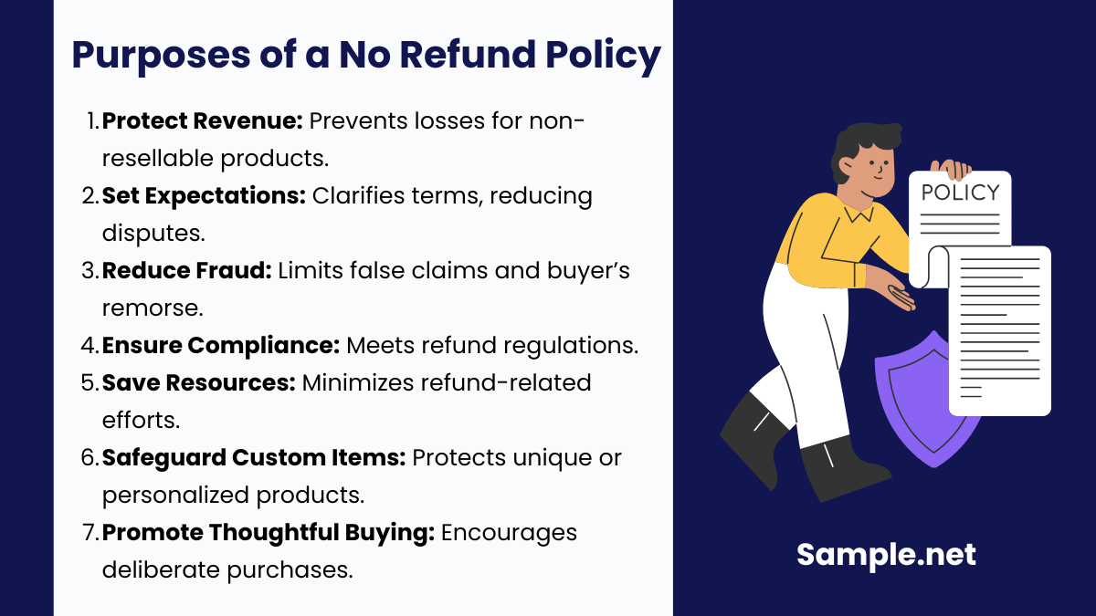 Purposes of a No Refund Policy