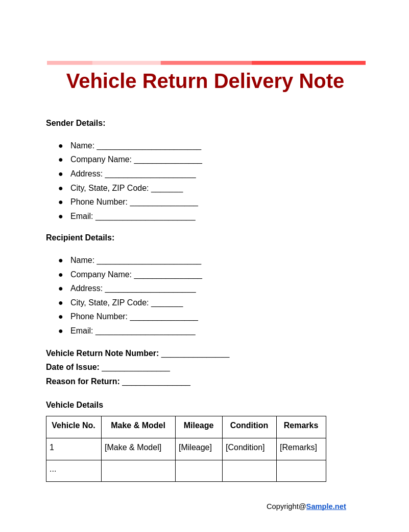 Vehicle Return Delivery Note Google Docs 11 14 2024 04 59 PM