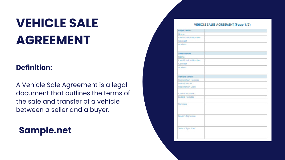 Vehicle Sale Agreement