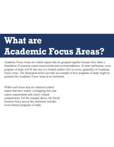 Academic Focus Area