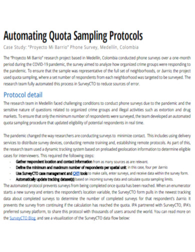 Automating Quota Sampling Protocols
