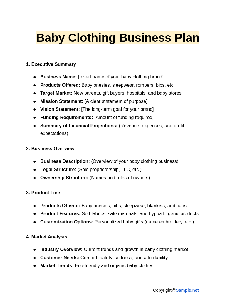 Baby Clothing Business Plan Google Docs 12 19 2024 11 15 AM