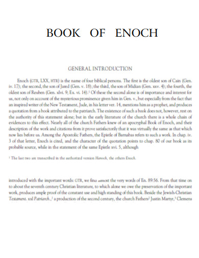 Book of Enoch Introductions Notes