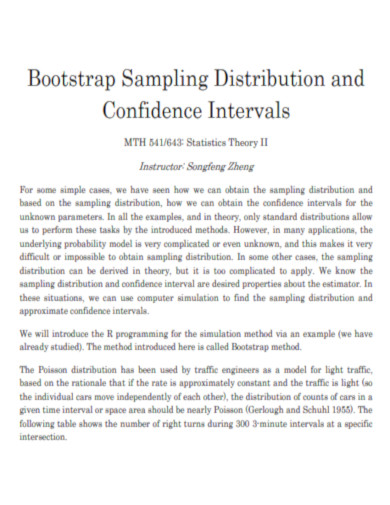 Bootstrap Sampling Distribution