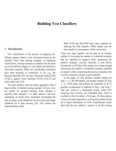 Building Text Classifiers