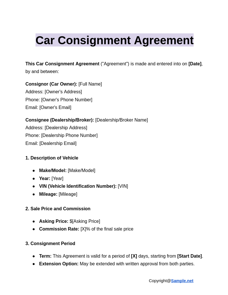 Car Consignment Agreement Google Docs 12 19 2024 11 17 AM