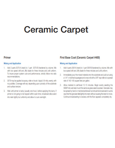 Ceramic Carpet