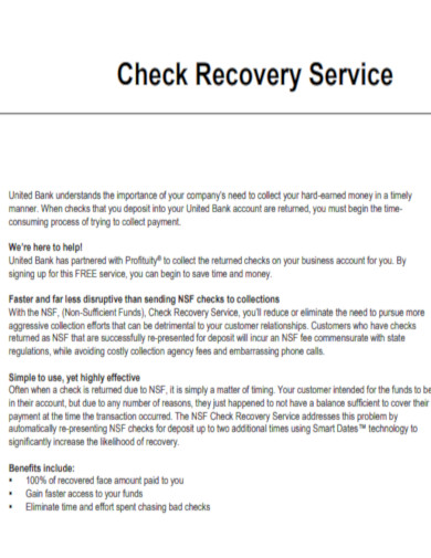 Check Recovery Service