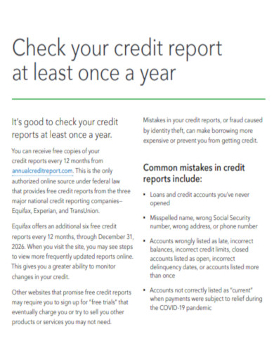 Check Your Credit Report