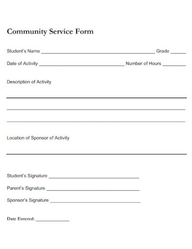 Community Service Basic Form