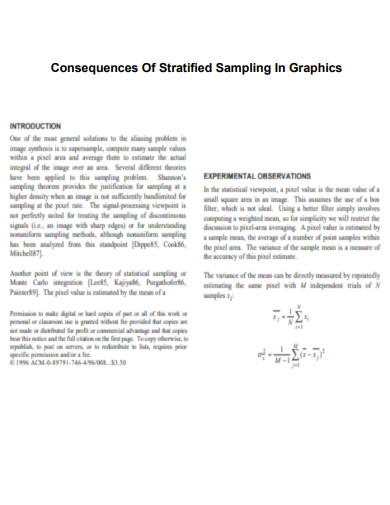 Consequences Of Stratified Sampling In Graphics