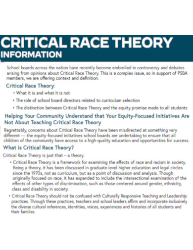 Critical Race Theory Information