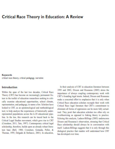 Critical Race Theory Review