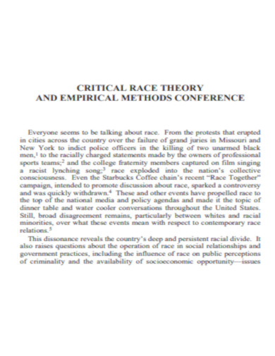 Critical Race Theory and Empirical Methods Conference