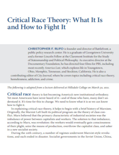 Critical Race Theory and How to Fight It