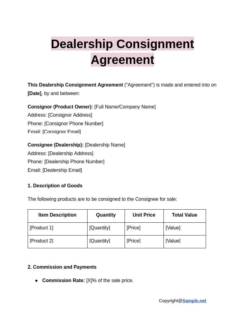 Dealership Consignment Agreement Google Docs 12 19 2024 11 17 AM