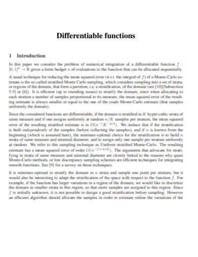 Differentiable Functions of Stratified Sampling