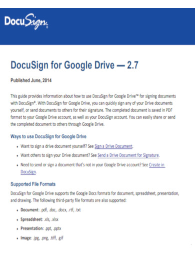 DocuSign for Google Drive