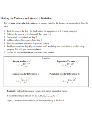 Finding the Variance and Standard Deviation