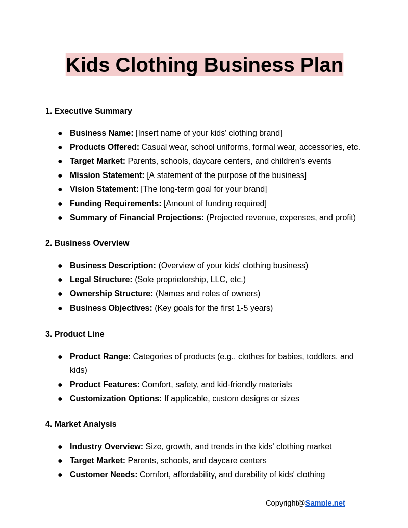 Kids Clothing Business Plan Google Docs 12 19 2024 11 14 AM