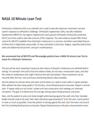 NASA Lean Test