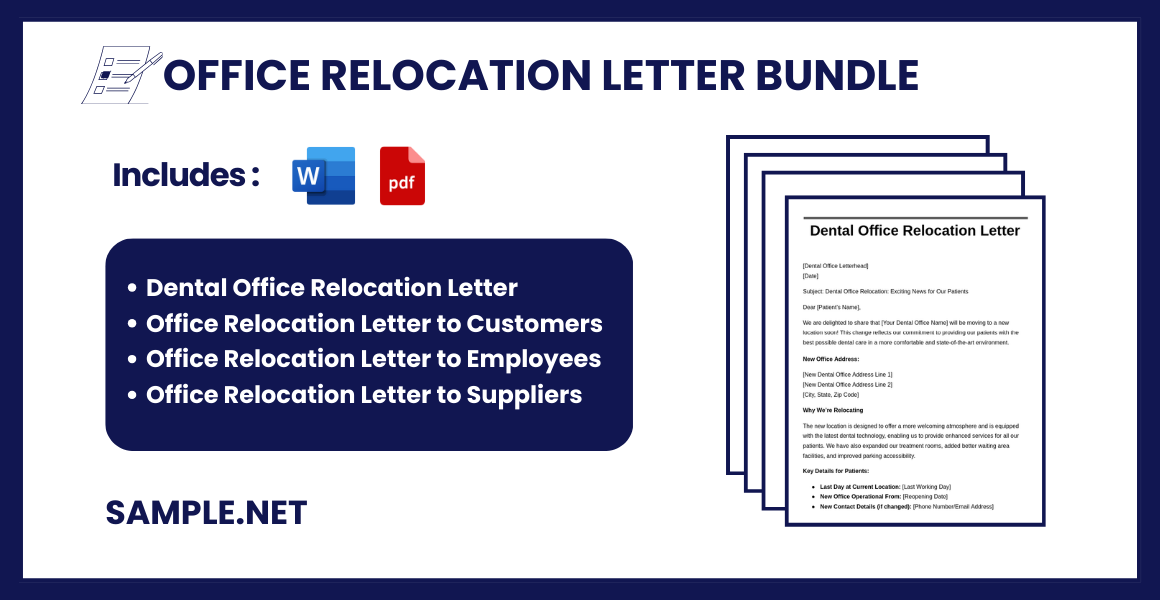 office relocation letter bundle