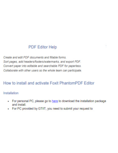 PDF Editor Helps