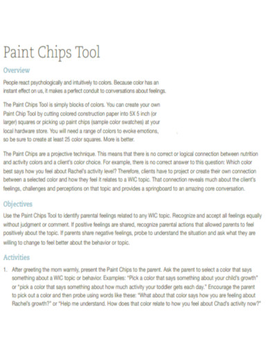 Paint Chips Tool