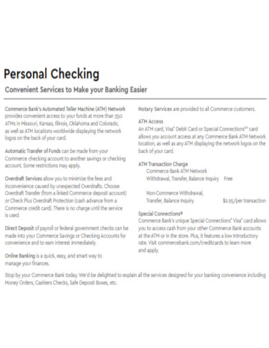 Personal Checking