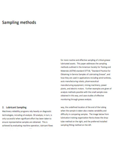 Printable Sampling Methods