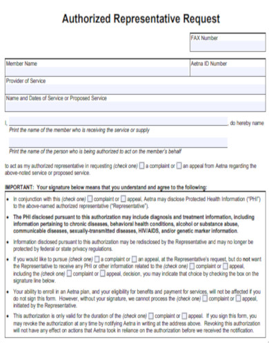 Representative Request Form