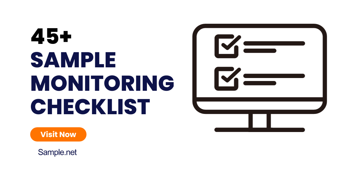 sample monitoring checklist
