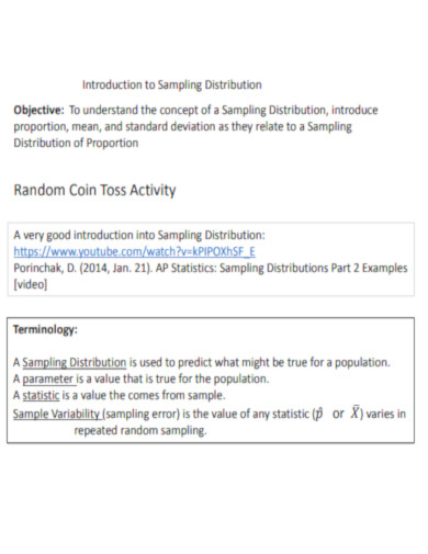 Sampling Distribution Introduction