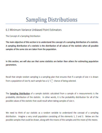 Sampling Distribution Standard