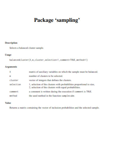Sampling Package