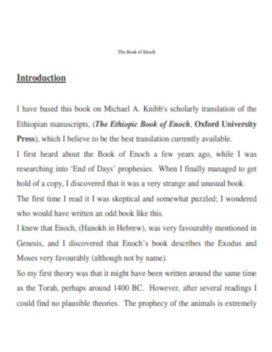 Scriptural Book of Enoch