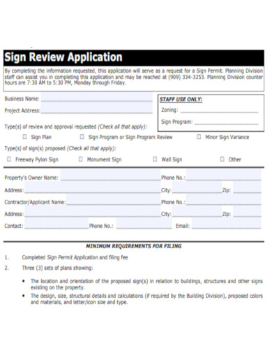 Sign Review Application