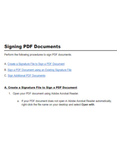 Signing PDF Documents