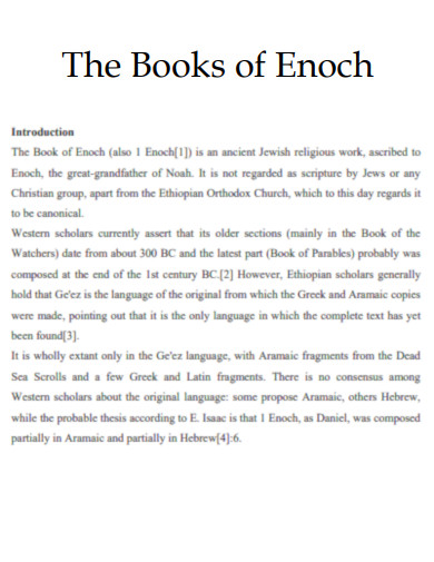 Simple Book of Enoch