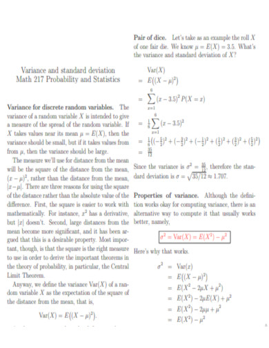 Standard Deviation Probability and Statistics