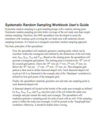 Systematic Random Sampling User Guide