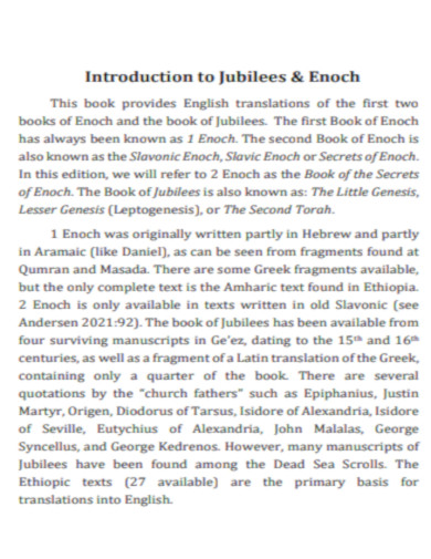 The Books of Enoch and Jubilees