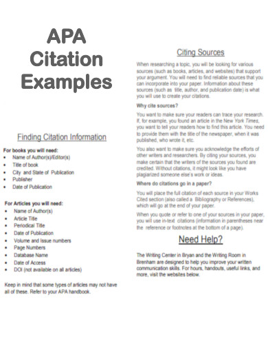 APA Citation Example