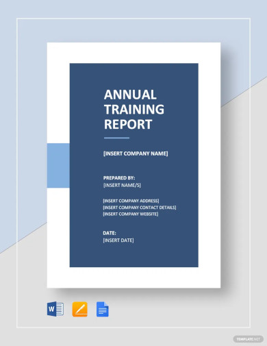 Annual Training Report Template
