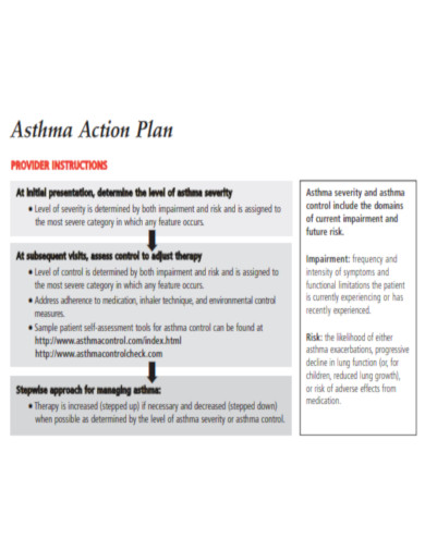 Asthma Action Plan Instruction