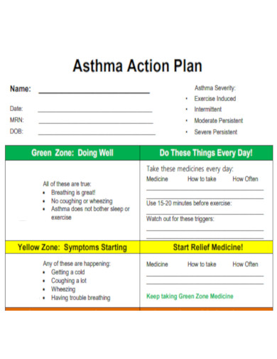 Asthma Action Plan for Kids