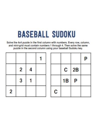 Baseball Sudoku