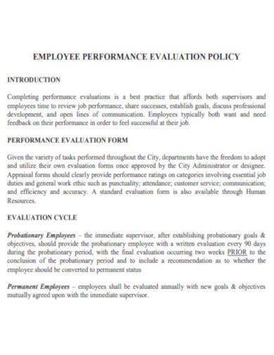 Basic Performance Evaluation