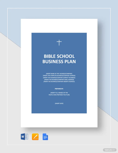 Bible School Business Plan Template